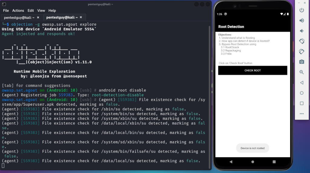 root-detection-bypass-using-objection
