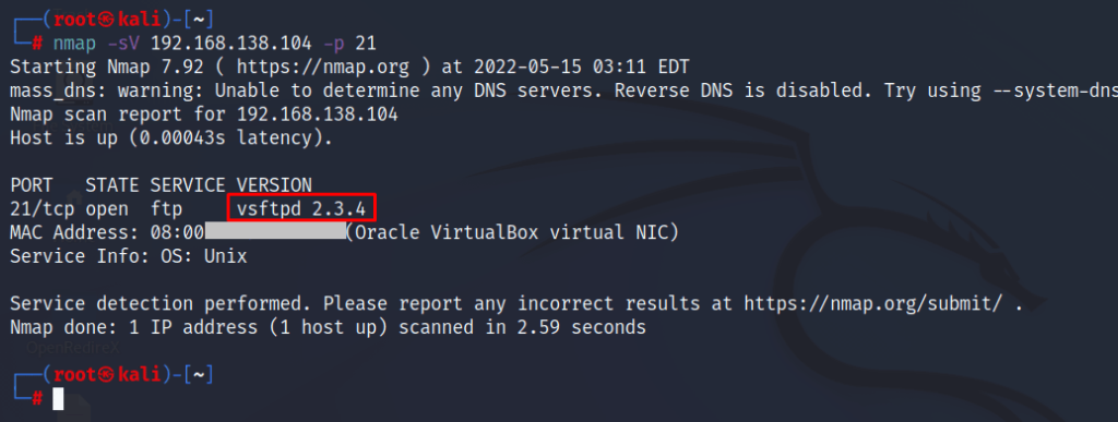 nmap-service-version