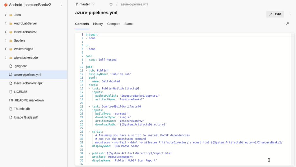 setup-mobsfscan-task-in-azure-devops