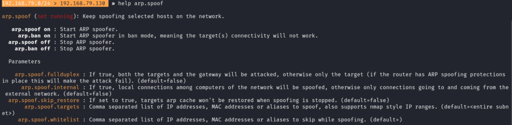 arp-spoofing-module-help