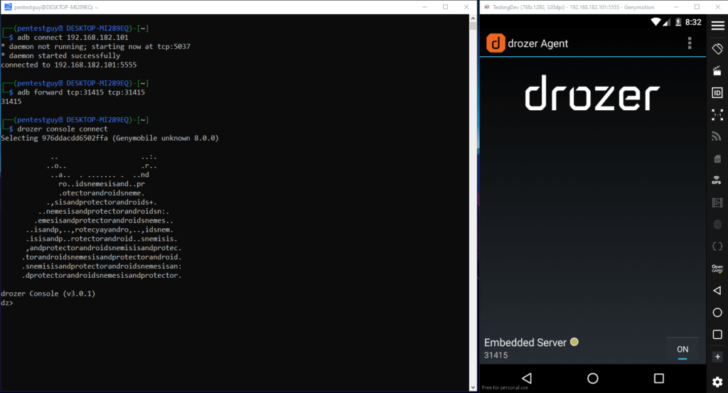 drozer-console-connect-via-usb