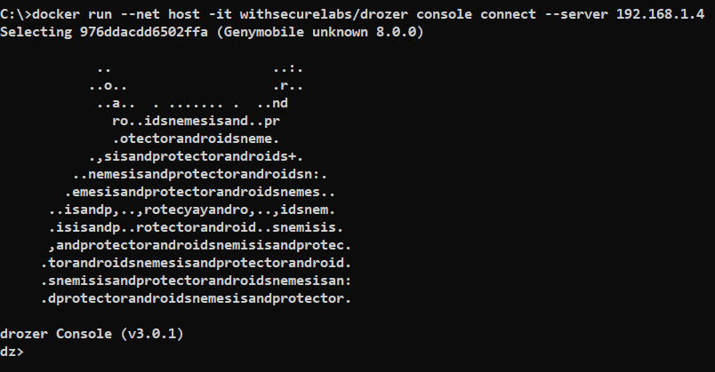 docker-run-drozer