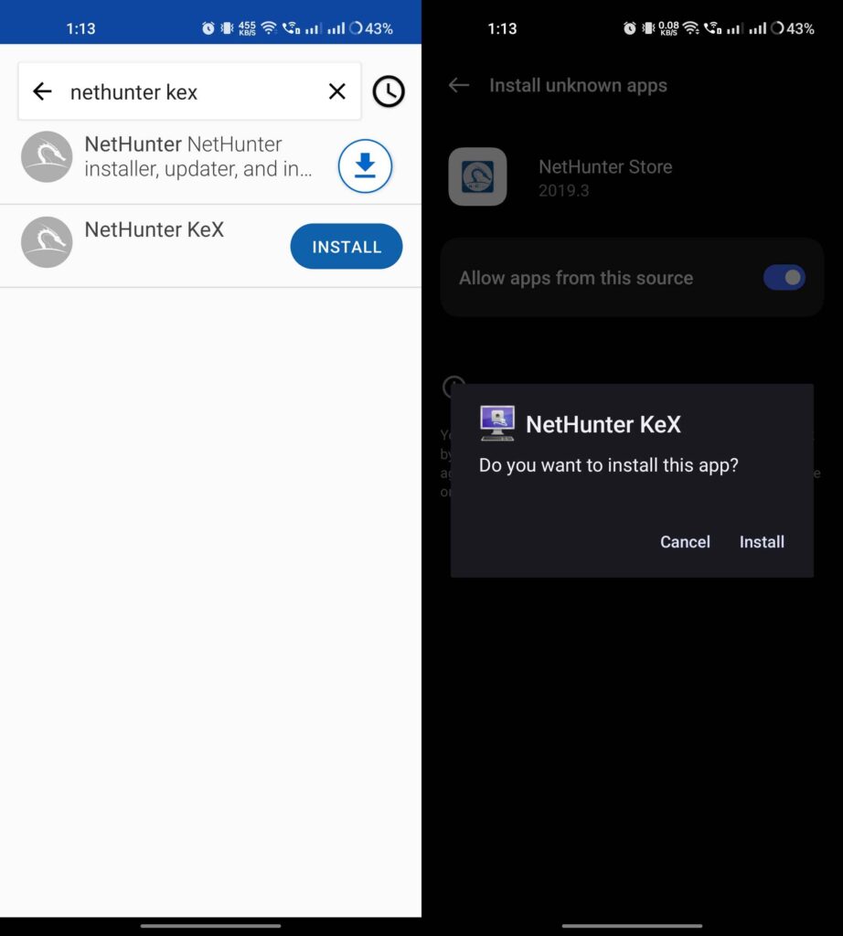 install-nethunter-kex