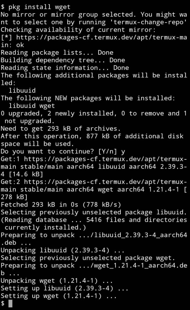 install-wget-package