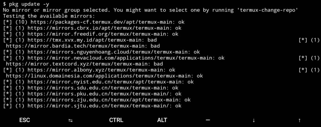 termux-pkg-update