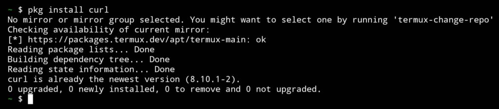 install-curl-package