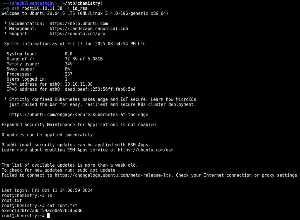 chemistry-hackthebox-root-flag